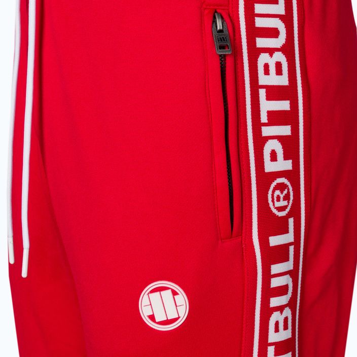 Spodnie męskie Pitbull West Coast Oldschool Track Pants Tape Logo red 3