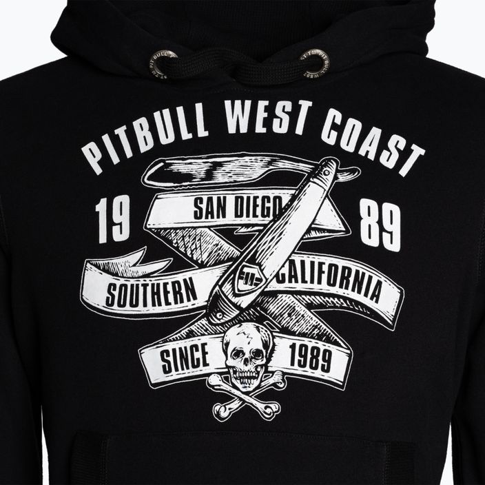 Bluza męska Pitbull Hooded Oldschool Razor black 3