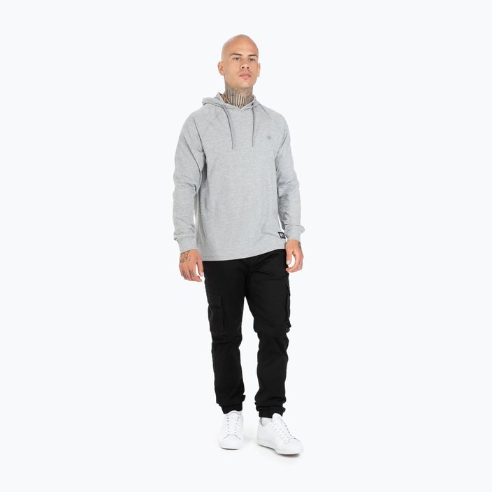 Bluza męska Pitbull West Coast Hooded Small Logo Spandex 210 grey 2