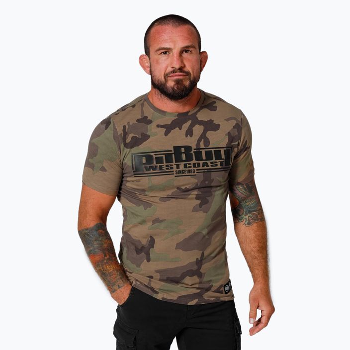 Koszulka męska Pitbull Classic Boxing woodland camo