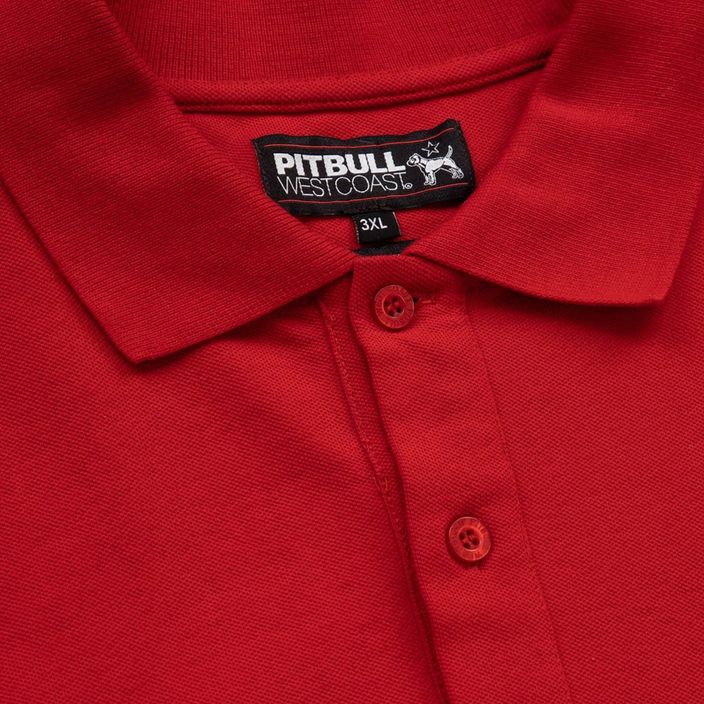 Koszulka polo męska Pitbull West Coast Polo Pique Regular red 4