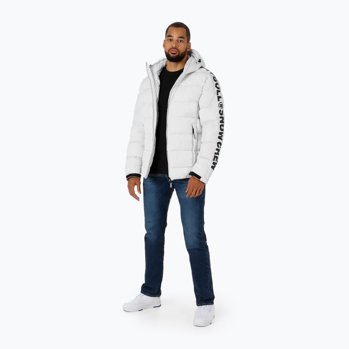 Kurtka puchowa męska Pitbull Airway 4 Padded Hooded off white 2