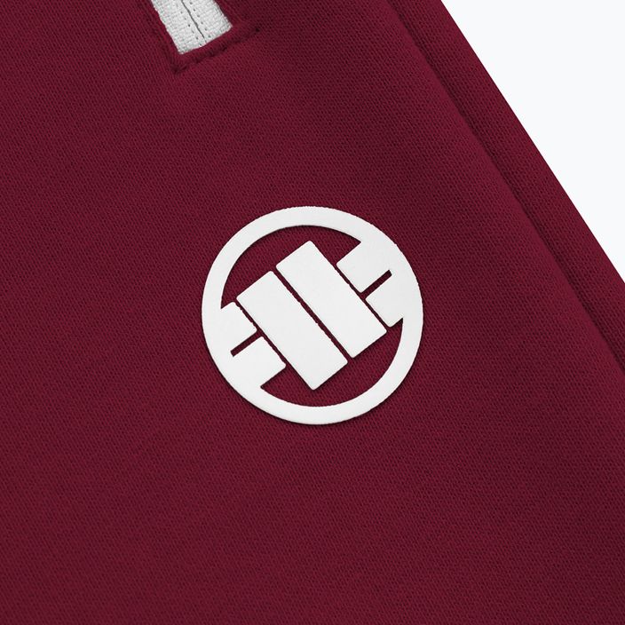 Spodnie męskie Pitbull West Coast Trackpants Small Logo Terry Group burgundy 6