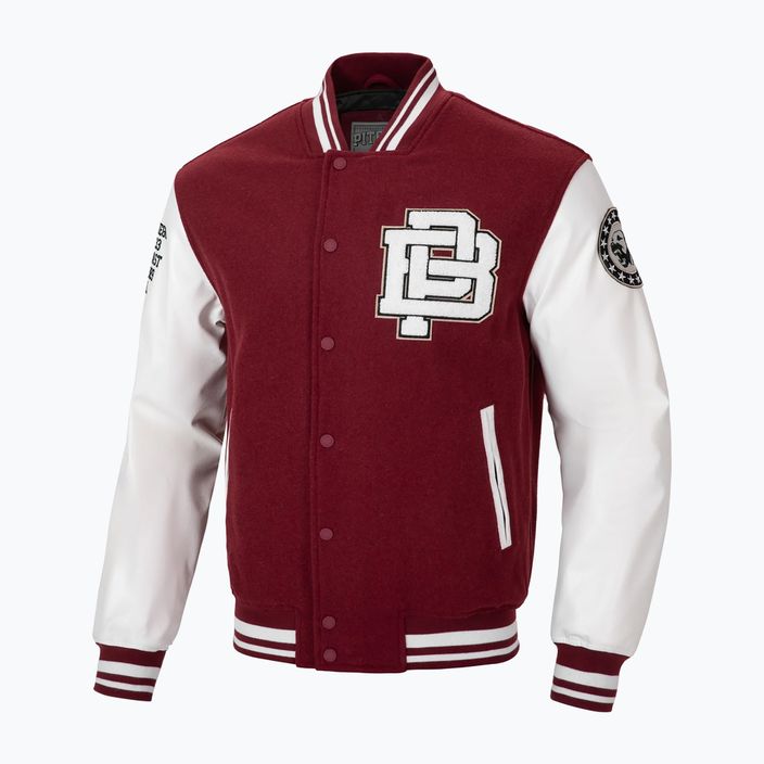 Kurtka męska Pitbull Fisher Pu Bomber burgundy 3