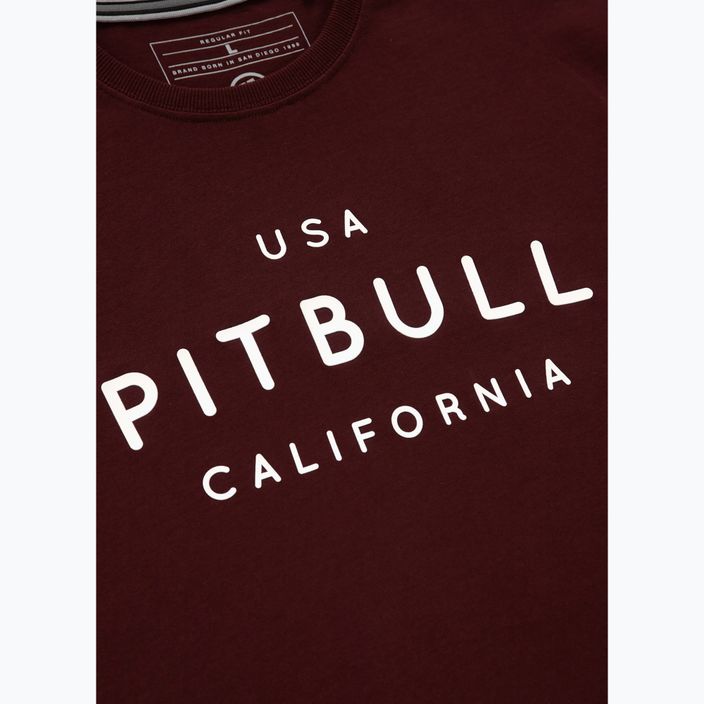 Koszulka męska Pitbull Usa Cal burgundy 4
