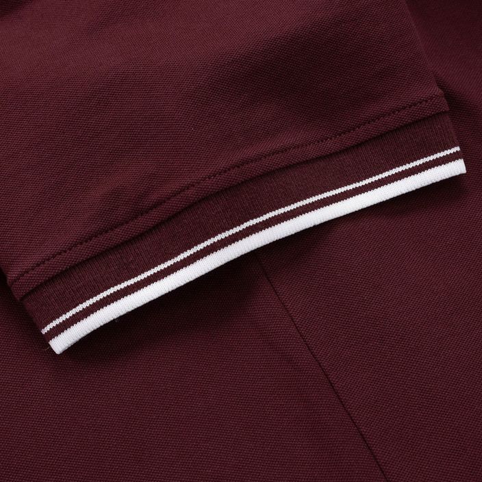 Koszulka polo męska Pitbull Polo Pique Stripes Regular burgundy 8