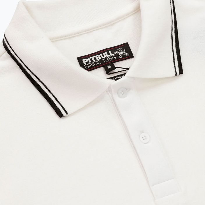 Koszulka polo męska Pitbull Polo Pique Stripes Regular white 6