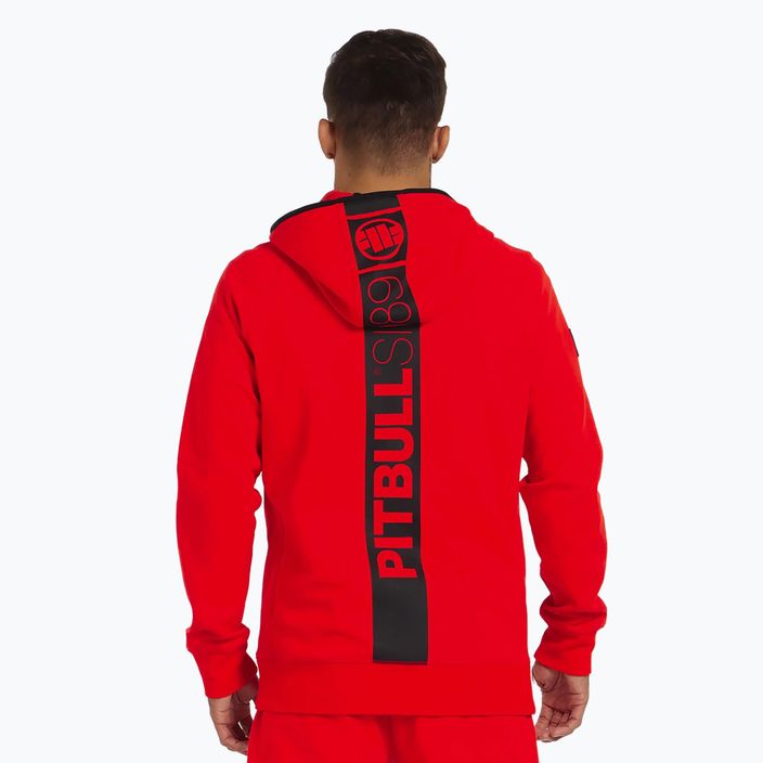 Bluza męska Pitbull Hermes Hooded Zip flame red 4