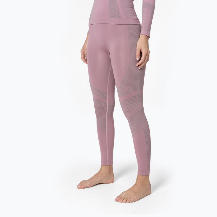 Spodnie termoaktywne damskie 4F BIDB030D dark pink