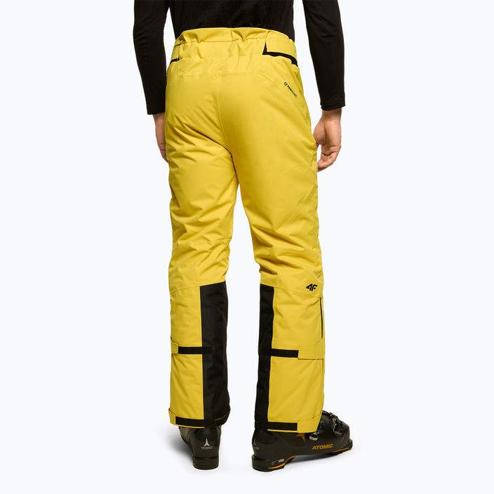 Spodnie narciarskie męskie 4F SPMN006 lemon 3