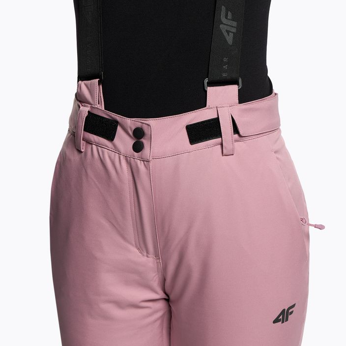 Spodnie narciarskie damskie 4F SPDN002 dark pink 5
