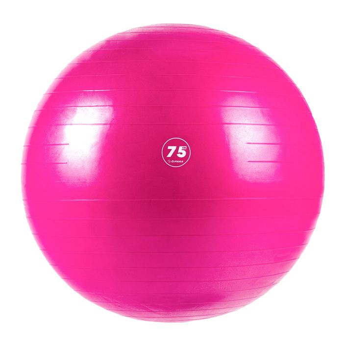 Piłka gimnastyczna Gipara Fitness 3008 75 cm różowa 2