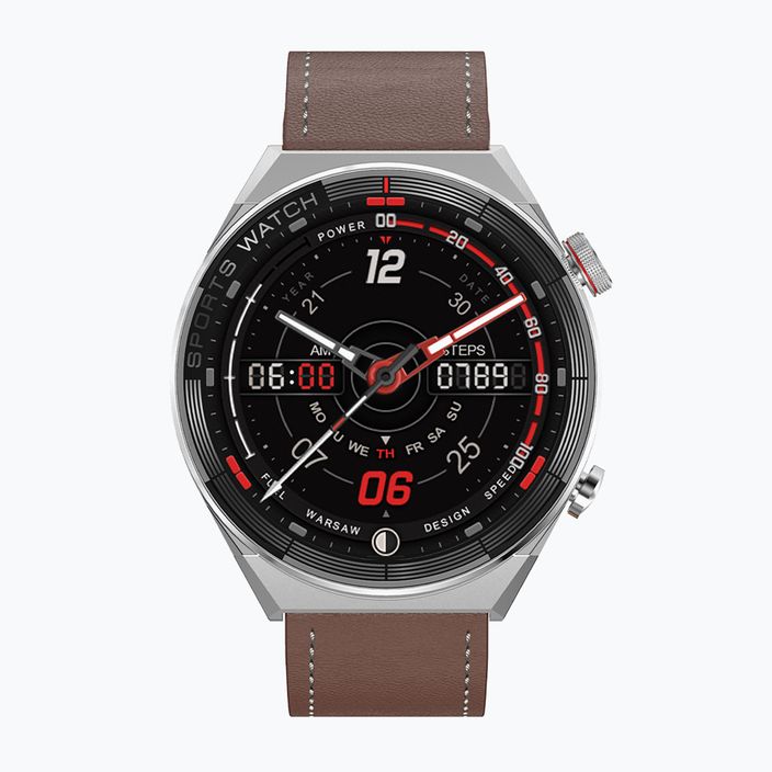 Zegarek Watchmark Maverick srebrny/brązowy 2