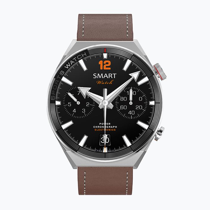 Zegarek Watchmark Maverick srebrny/brązowy 3