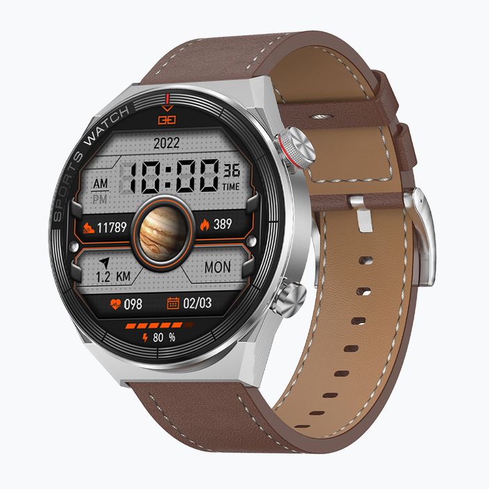 Zegarek Watchmark Maverick srebrny/brązowy 6