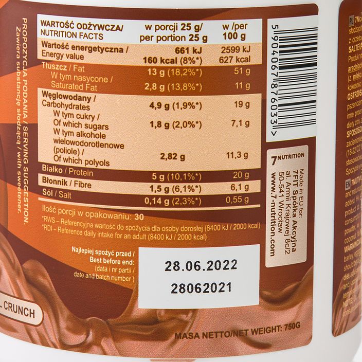 Krem 7Nutrition 750 g Salted Caramel Crunch 3