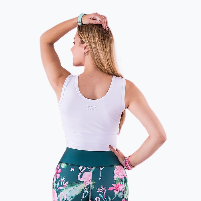 Top treningowy damski 2skin Studio White biały 2S-61220 5