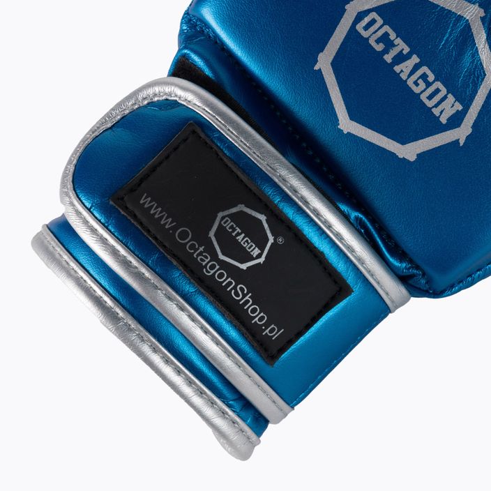 Rękawice grapplingowe Octagon MMA metallic blue 5