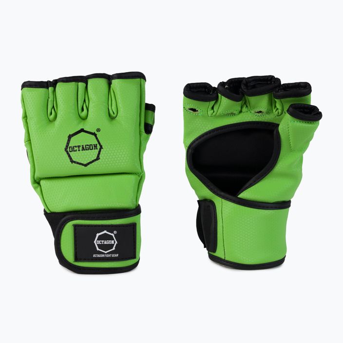 Rękawice grapplingowe Octagon Kevlar MMA green 2