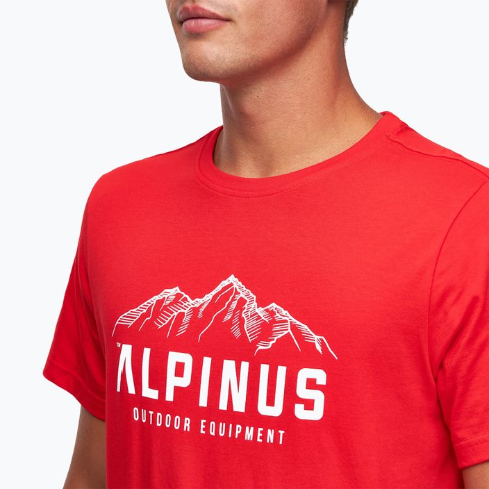 Koszulka męska Alpinus Mountains czerwona 4