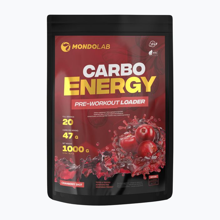 Węglowodany MONDOLAB Carbo Energy Cranberry Shot 1000 g