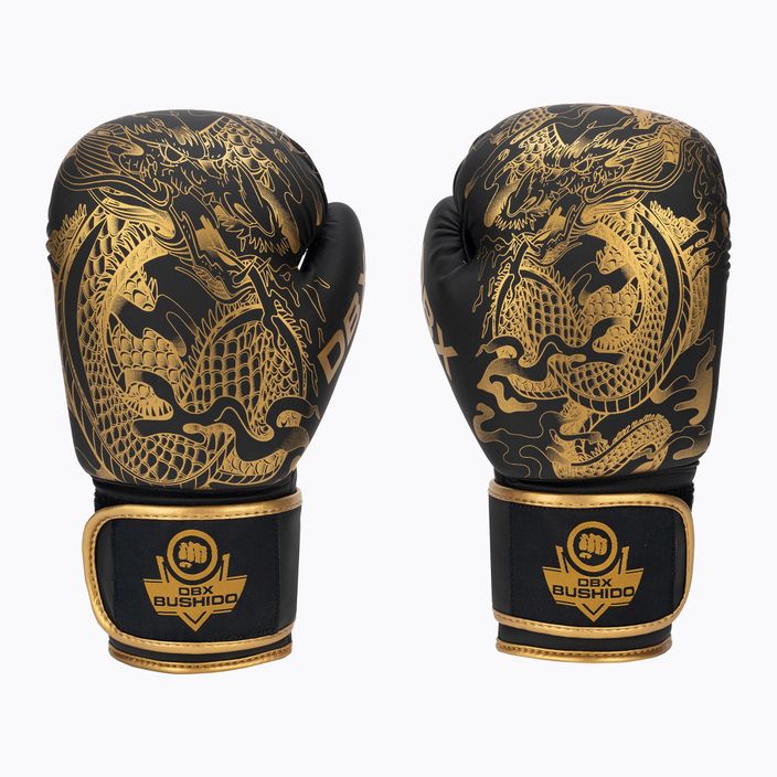 Rękawice bokserskie DBX BUSHIDO "Gold Dragon" złote/czarne