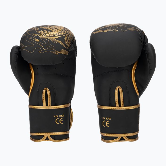 Rękawice bokserskie DBX BUSHIDO "Gold Dragon" złote/czarne 2