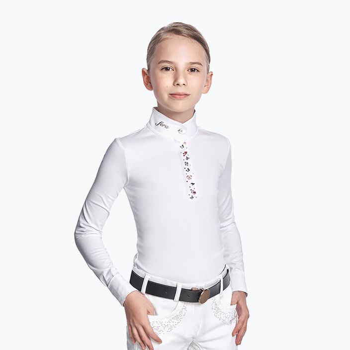Koszula konkursowa dziecięca FERA Equestrian white/butterfly