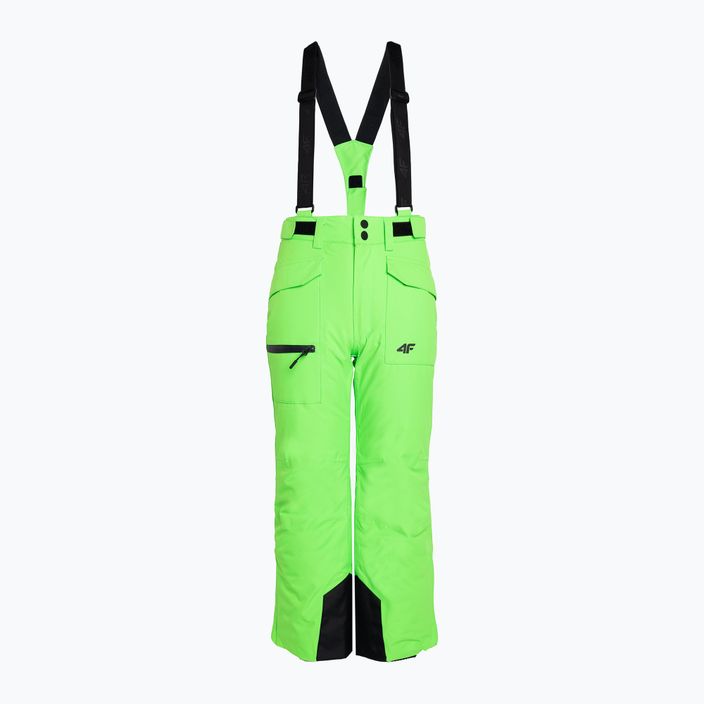 Spodnie narciarskie dziecięce 4F M360 green neon 3
