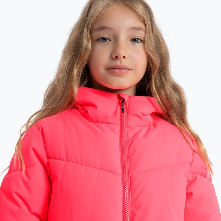 Kurtka narciarska dziecięca 4F F293 hot pink neon 4