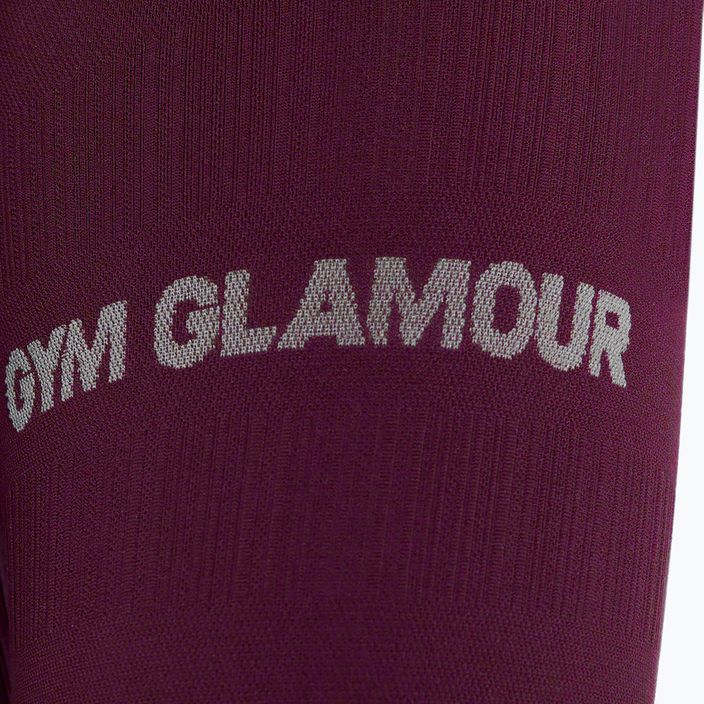 Legginsy treningowe damskie Gym Glamour Push Up grape 7