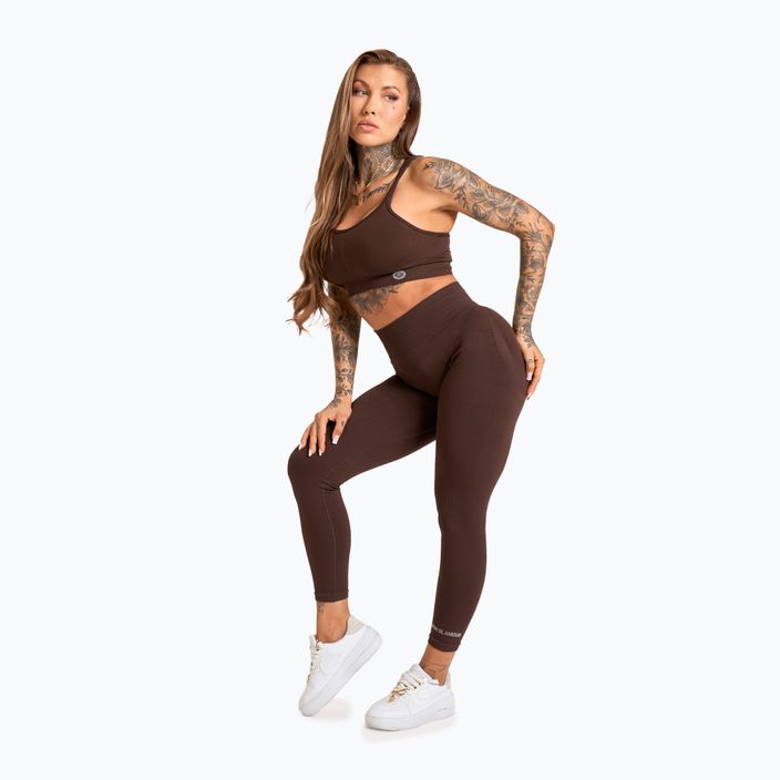 Legginsy damskie Gym Glamour Push Up 2.0 chocolate 2