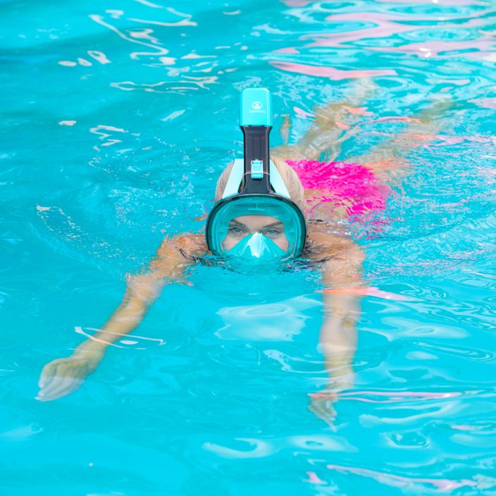 Maska pełnotwarzowa do snorkelingu AQUASTIC SMA-01SN niebieska 8