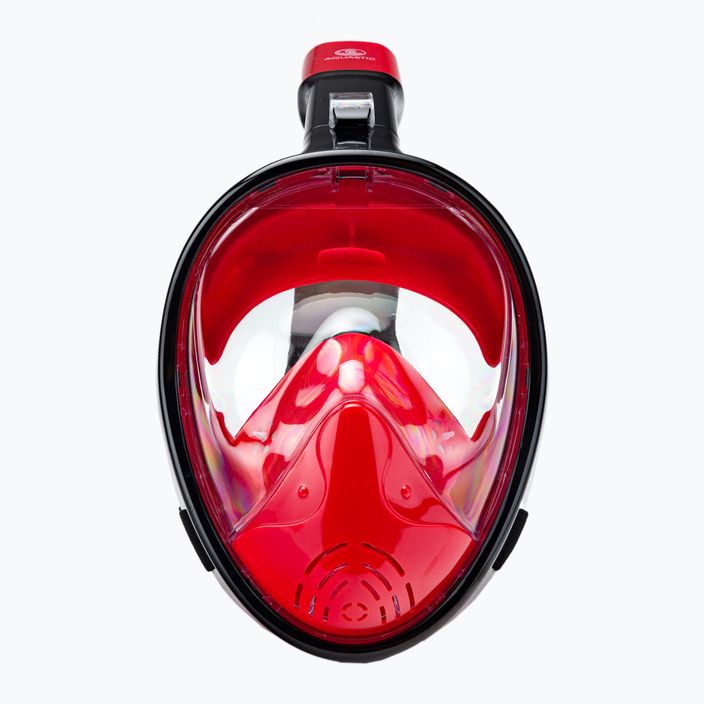 Maska pełnotwarzowa do snorkelingu AQUASTIC SMA-01SC czerwona 2