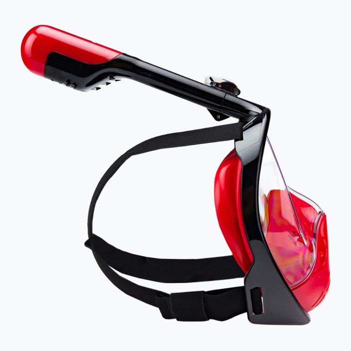 Maska pełnotwarzowa do snorkelingu AQUASTIC SMA-01SC czerwona 3
