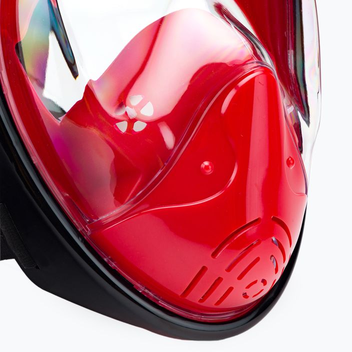 Maska pełnotwarzowa do snorkelingu AQUASTIC SMA-01SC czerwona 5