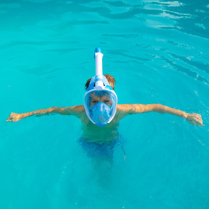 Maska pełnotwarzowa do snorkelingu dziecięca AQUASTIC SMK-01N niebieska 8