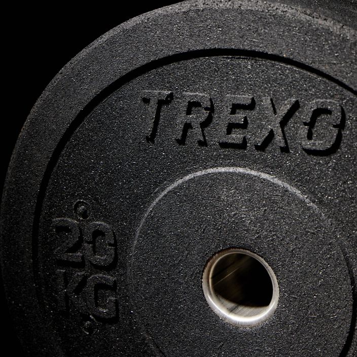 Obciążenie bumperowe olimpijskie TREXO TRX-BMP020 20 kg czarne 5