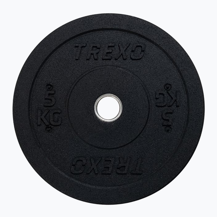 Obciążenie bumperowe olimpijskie TREXO TRX-BMP005 5 kg czarne 6