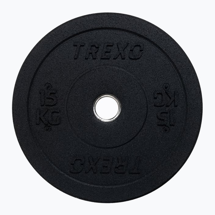 Obciążenie bumperowe olimpijskie TREXO TRX-BMP015 15 kg czarne 6