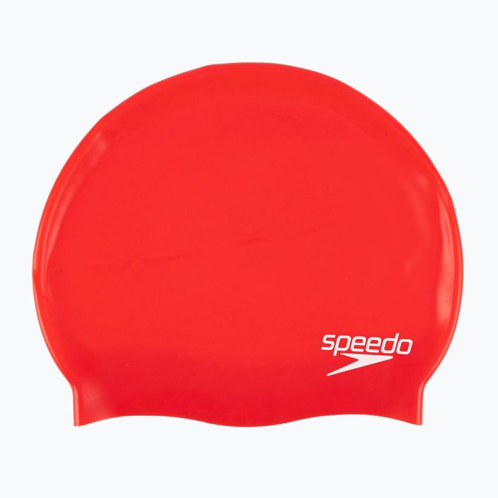 Czepek pływacki dziecięcy Speedo Plain Flat Silicone red