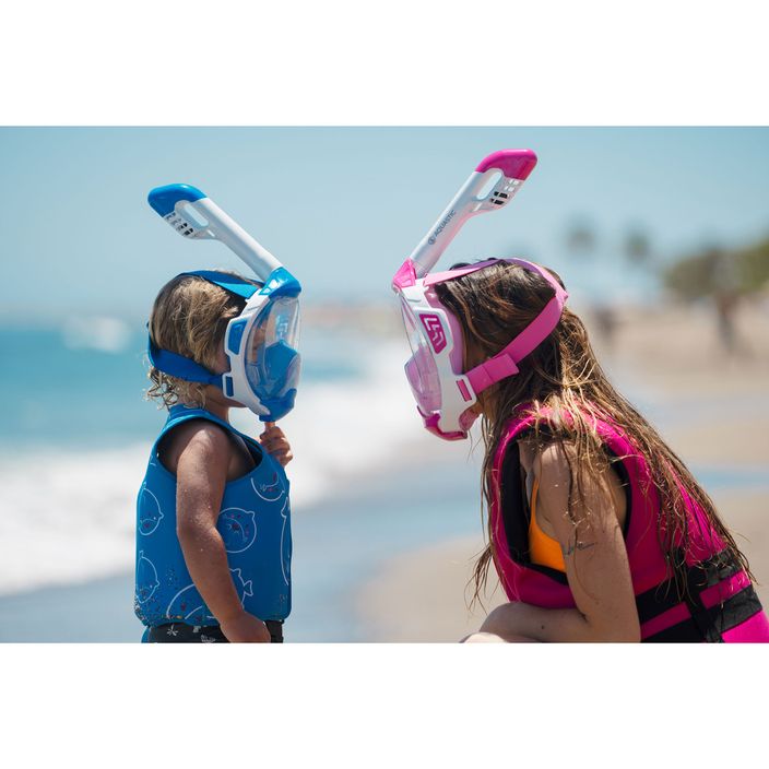 Maska pełnotwarzowa do snorkelingu dziecięca AQUASTIC KAI Jr niebieski 2