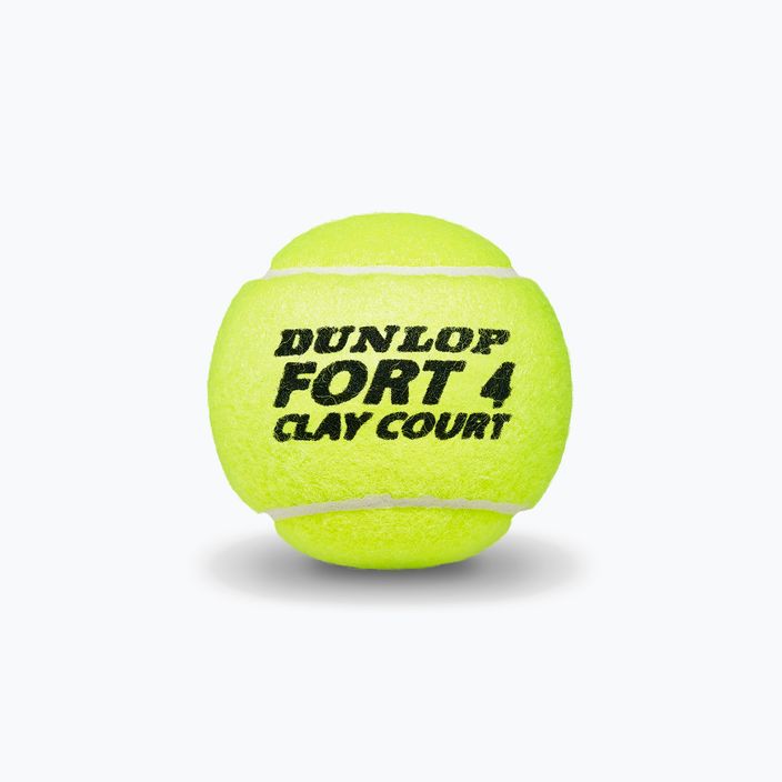 Piłki tenisowe Dunlop Fort Clay Court 4B 18 x 4 szt. żółte 601318 2