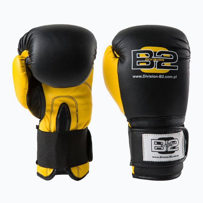 Rękawice bokserskie DIVISION B-2 DIV-TG01 black/yellow 4