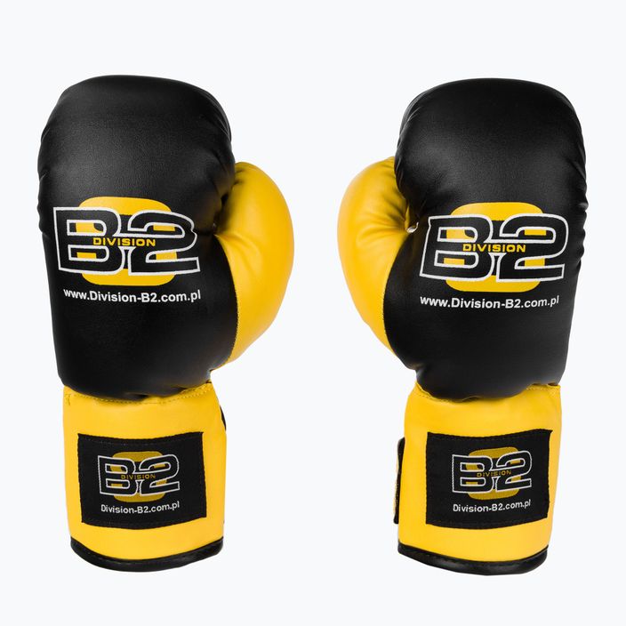Zestaw bokserski dla dzieci DIVISION B-2 Junior black/yellow 3
