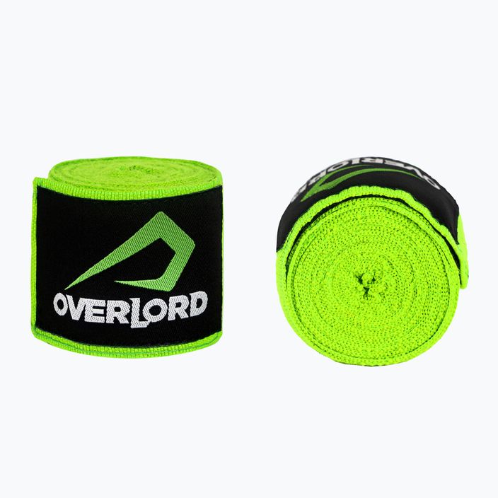 Bandaże bokserskie Overlord 200003 450 cm zielony neon 2
