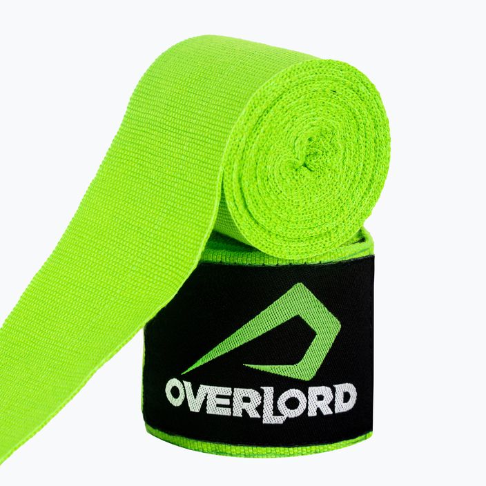 Bandaże bokserskie Overlord 200003 450 cm zielony neon 3