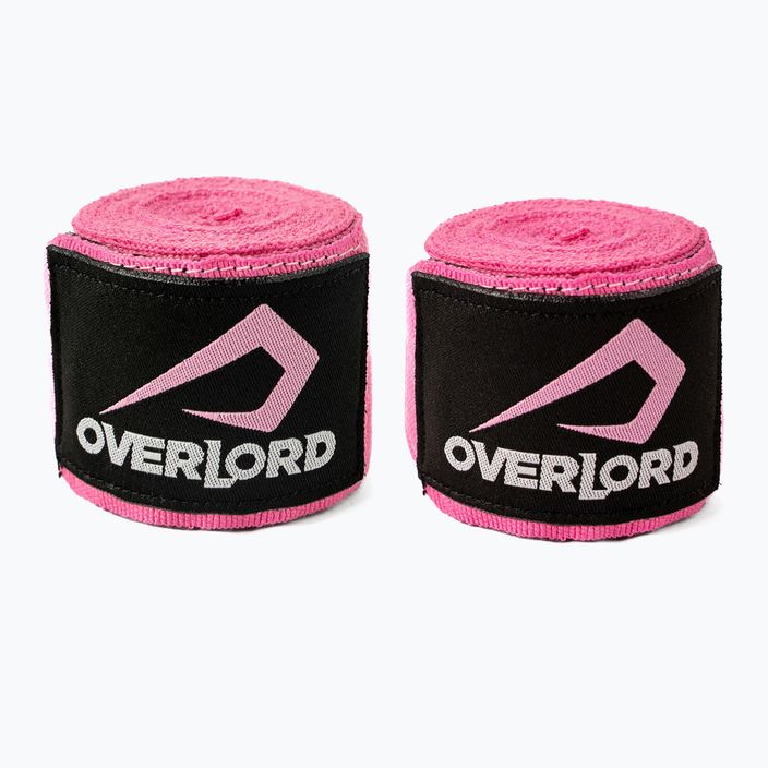 Bandaże bokserskie Overlord 200001 350 cm różowe 3