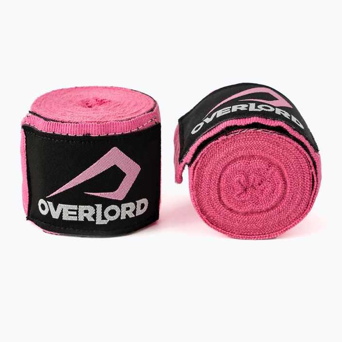 Bandaże bokserskie Overlord 200001 350 cm różowe 4