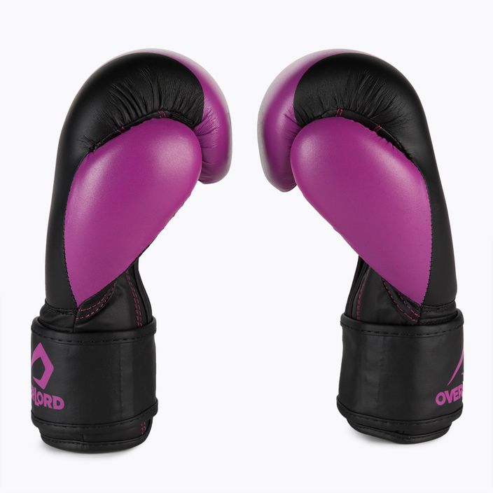 Rękawice bokserskie Overlord Boxer czarne/różowe 4